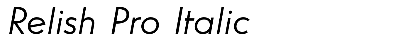 Relish Pro Italic